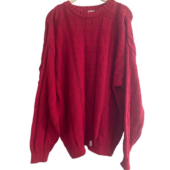 NWT Vintage Tony Lambert Design Group Men's Large Sweater Red USA Made - Picture 6 of 6